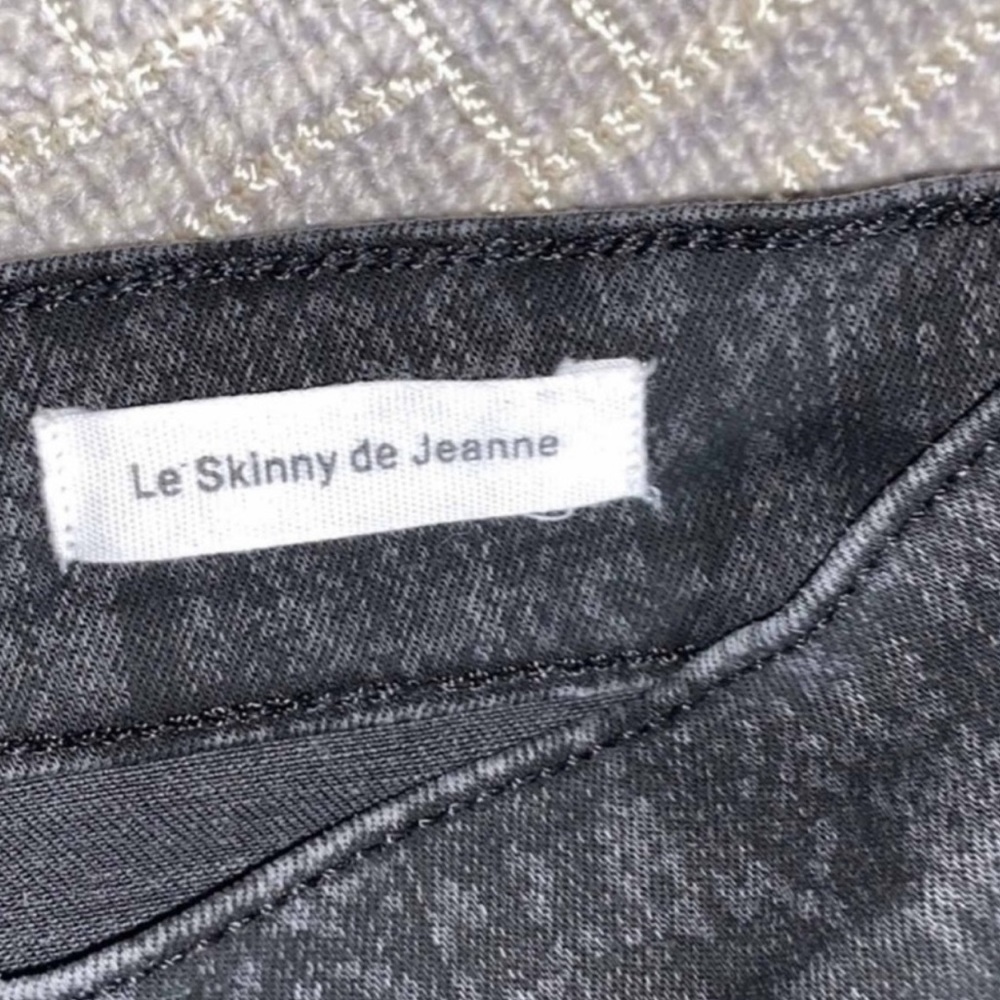 New Woman’s FRAME Le Skinny De Jeanne Python Black & Silver Skinny Jeans - Picture 9 of 16
